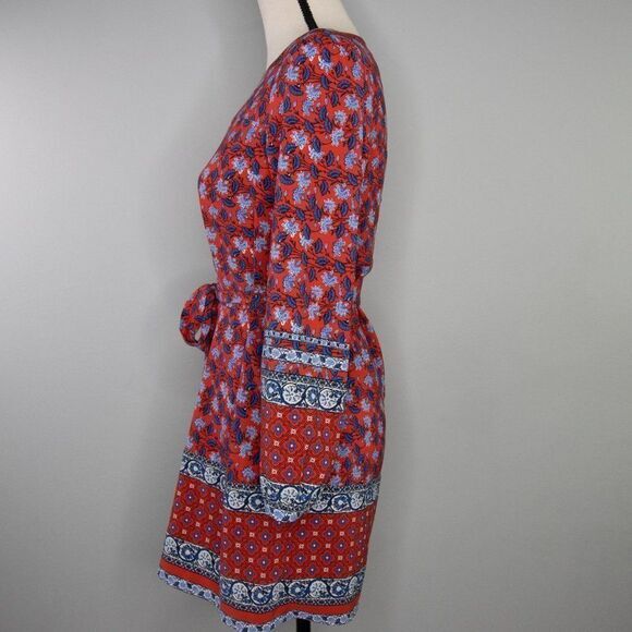 NWOT LOFT BORDER FLORAL TIE WAIST DRESS,XS - Picture 6 of 16